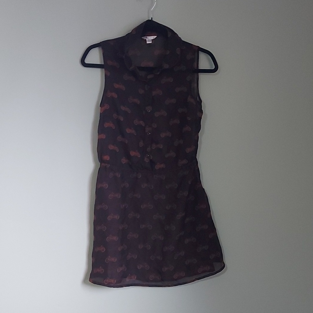 SHEER volcom motorcycle dress/coverup with pockets  small